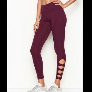 Victoria Sport Maroon High Rise Leggings, Small